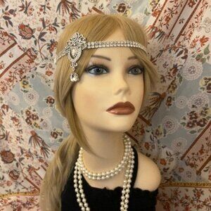NWT Headpiece - Silver Rhinestone 1920s Style Great Gatsby